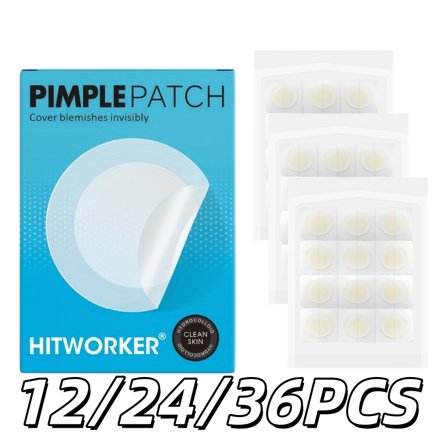 Skincare Acne - 12/24/36PCS Parche de hidrogel antiacné con