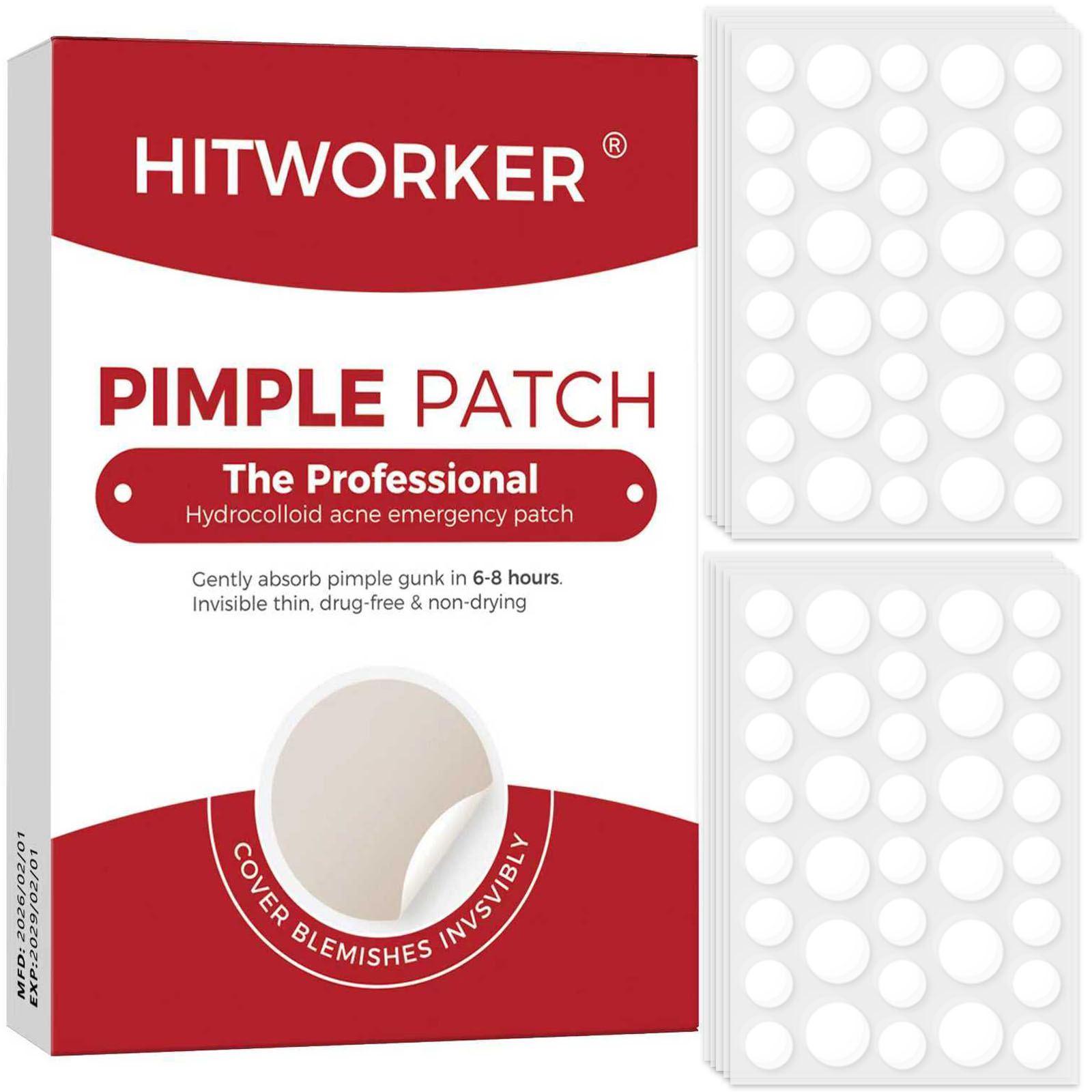 Skincare Acne - Parche Hidrocoloide Invisible e Impermeable para