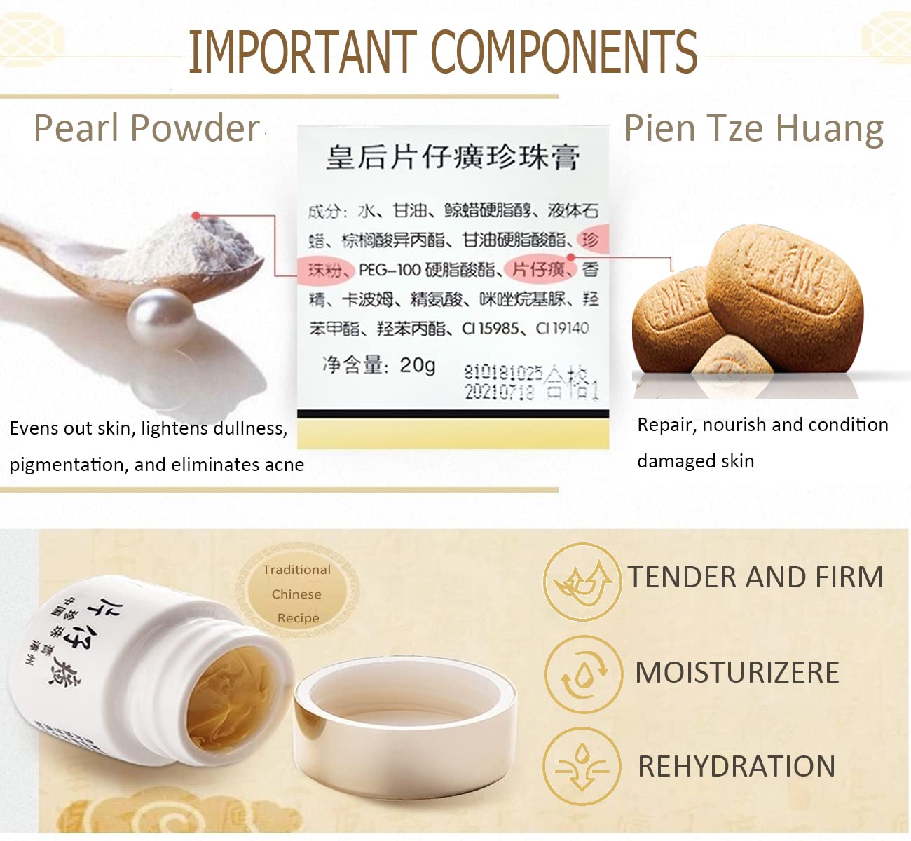 Crema hidratante Pien Tze Huan - Skincare Queen reseña y precio